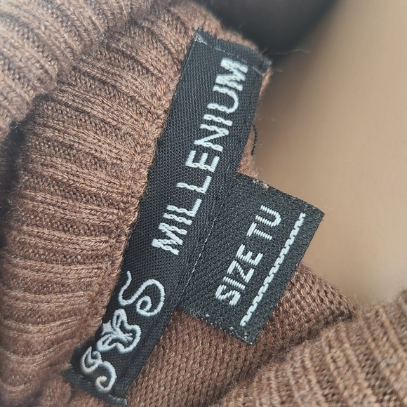 Women's JS Millenium Brown Sweater Dress Sz TU (One size fits all) - Picture 5 of 6